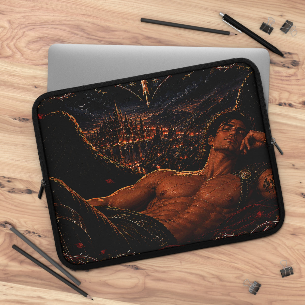 A Court of Thorns and Roses Inspired Cassian Laptop Sleeve 🦇🔥