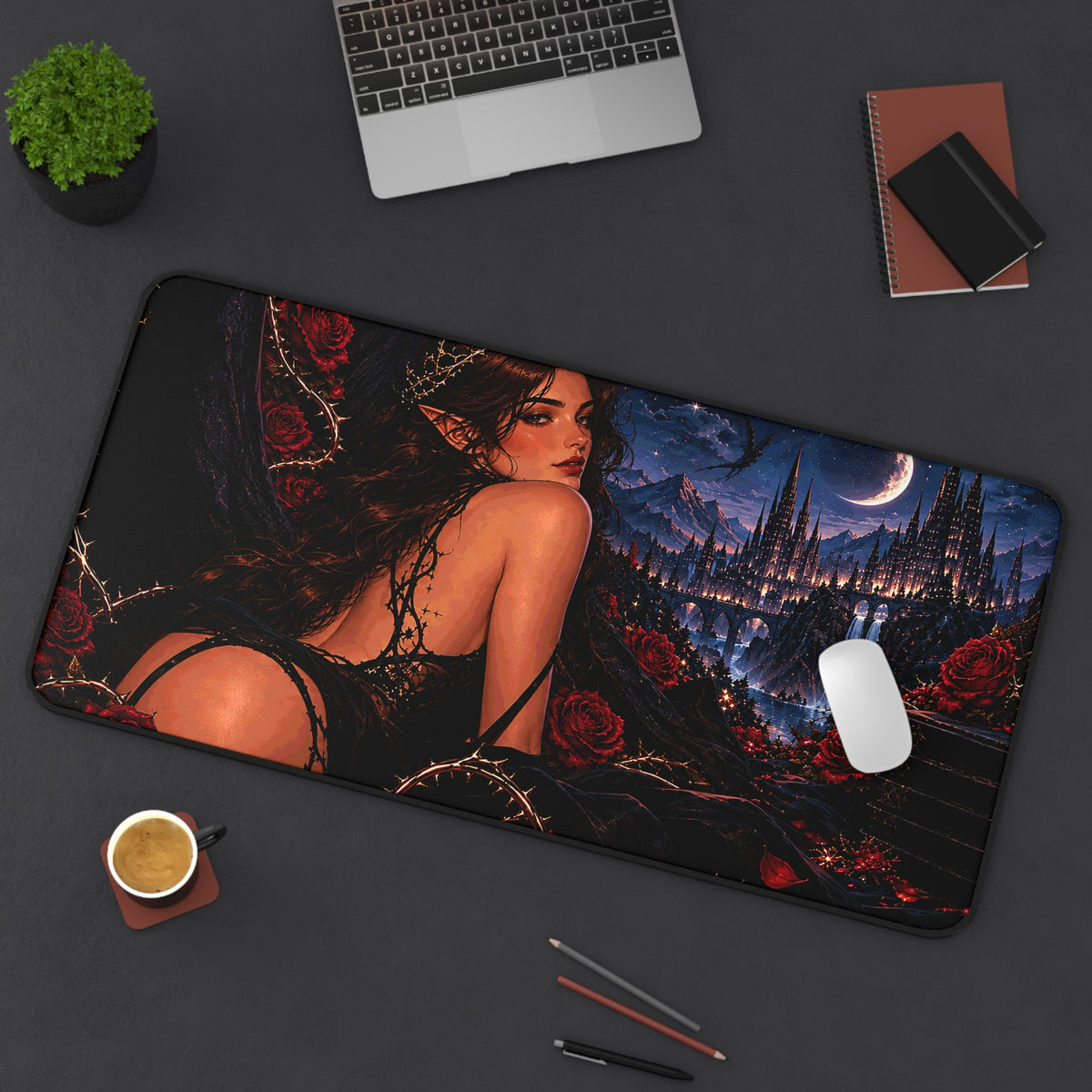A Court of Thorns & Roses Inspired Feyre Desk Mat 🌹🌙