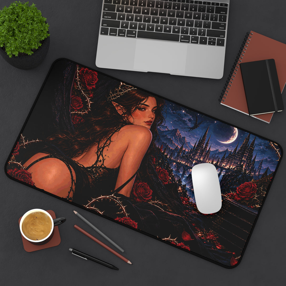 A Court of Thorns & Roses Inspired Feyre Desk Mat 🌹🌙