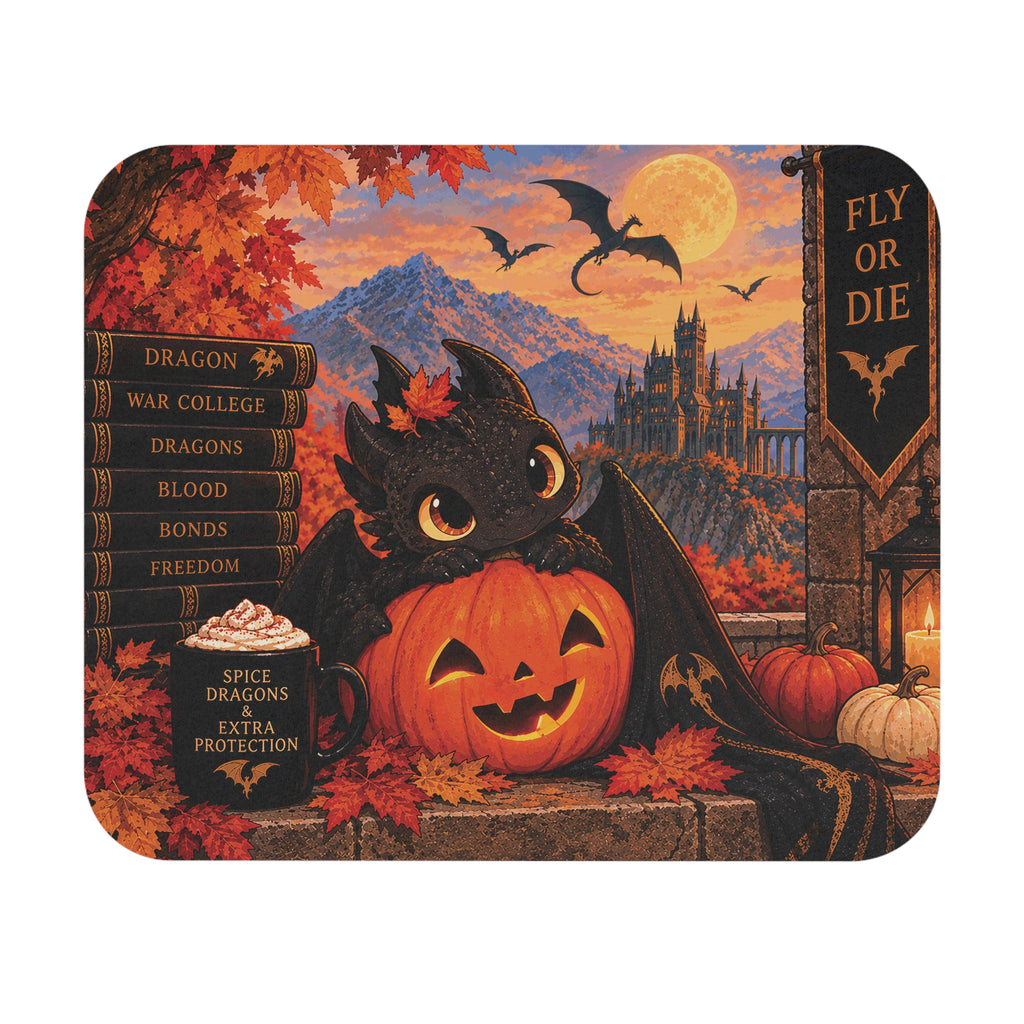 Fourth Wing Inspired Fall Halloween Mouse Pad 🎃🐉
