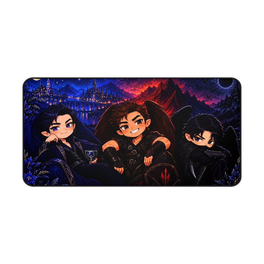 Chibi Court of Dreams Desk Mat – Rhysand, Cassian & Azriel | A Court of Thorns and Roses Inspired