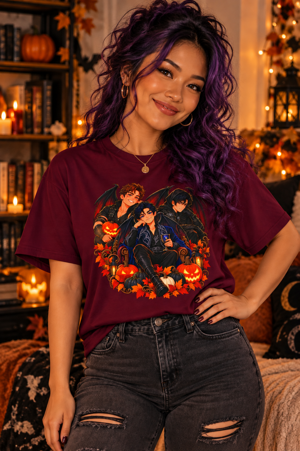 Bat Boys Halloween Graphic Tee – ACOTAR Inspired Fall T-Shirt
