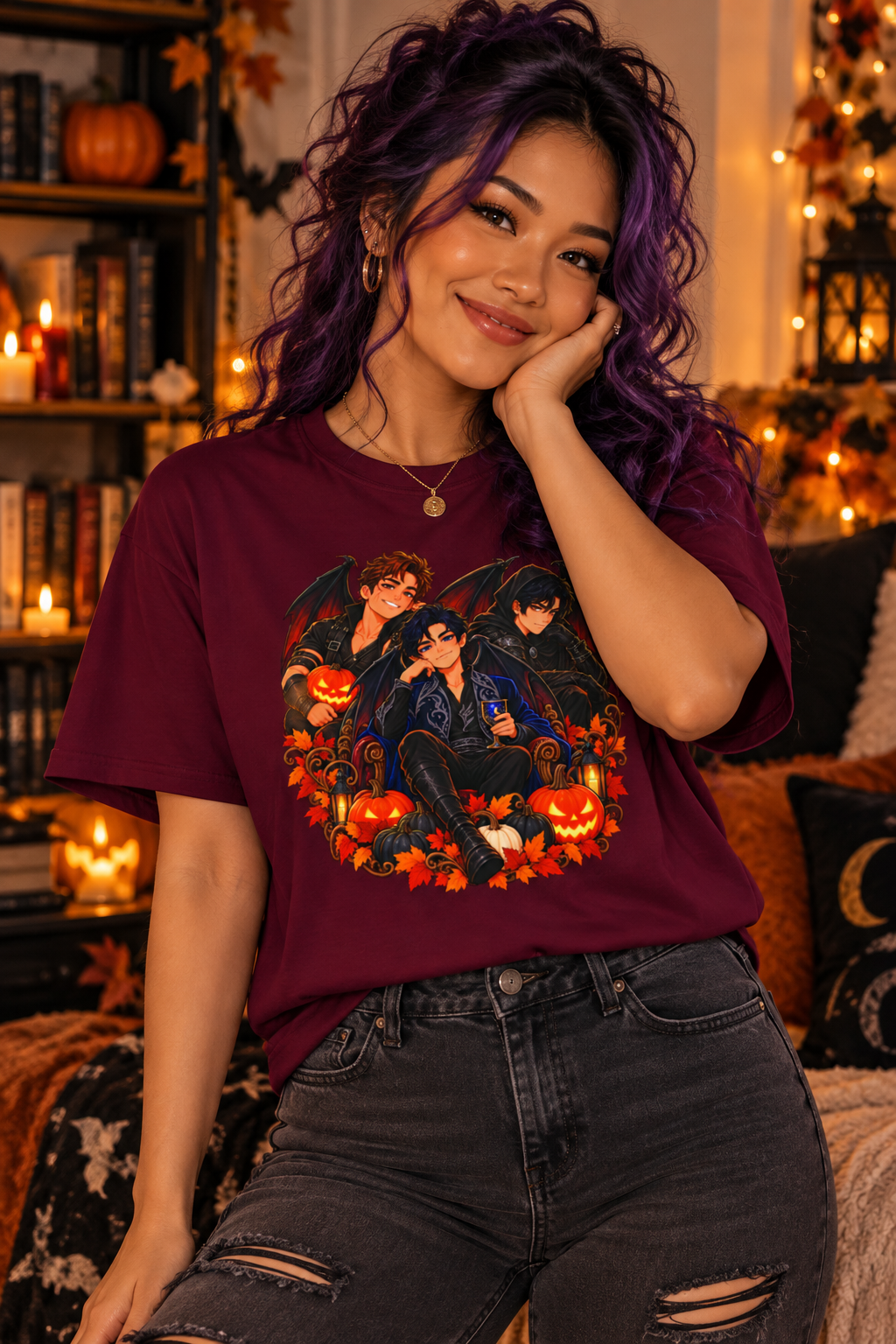 Bat Boys Halloween Graphic Tee – ACOTAR Inspired Fall T-Shirt