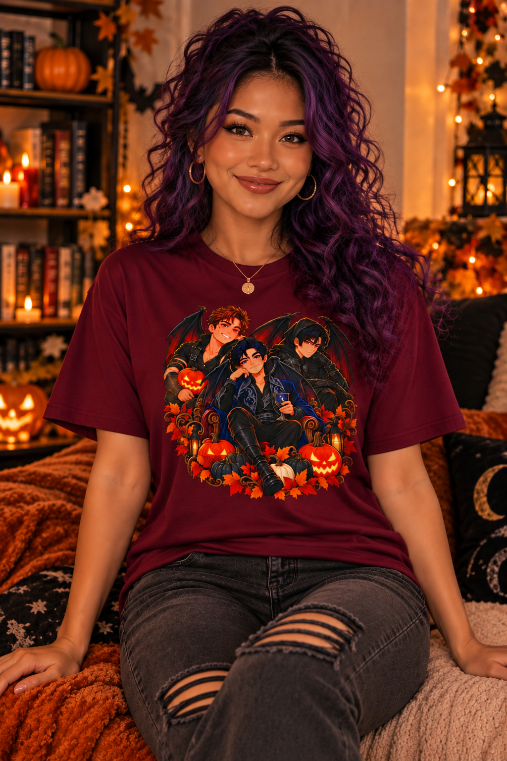 Bat Boys Halloween Graphic Tee – ACOTAR Inspired Fall T-Shirt